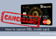 How to cancel RBL credit card