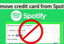 How to remove credit card from Spotify