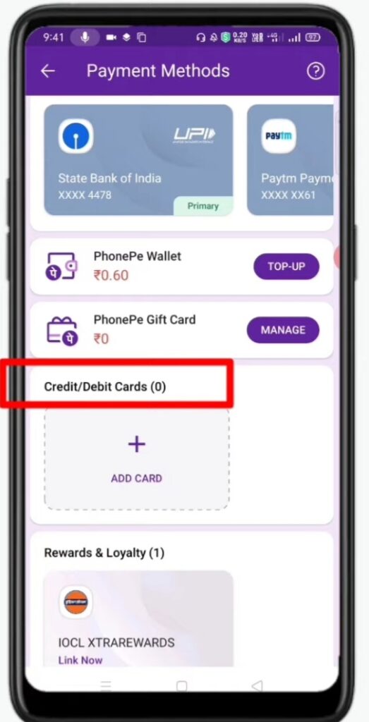 How to Add Credit Card in PhonePe